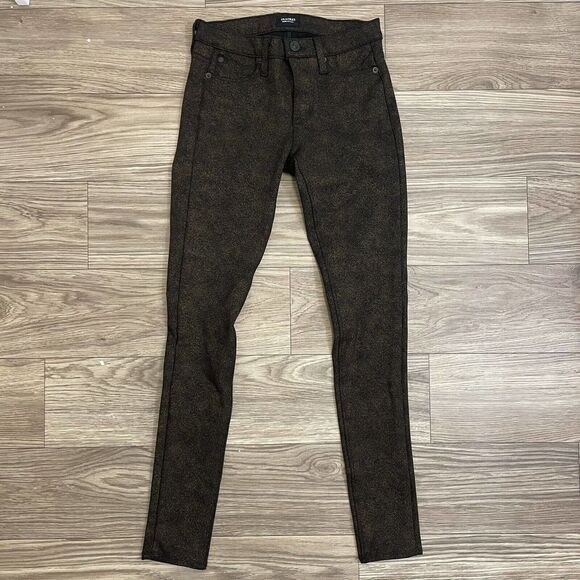 Hudson Nico Midrise Super Skinny Speckled Gold & Black Jeans - Picture 2 of 13